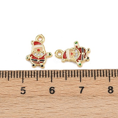 Brass Micro Pave Cubic Zirconia Charms LS-KK-Z129-01G-05-1