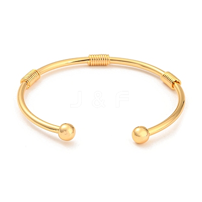 Brass Cuff Bangles BJEW-P305-01G-1