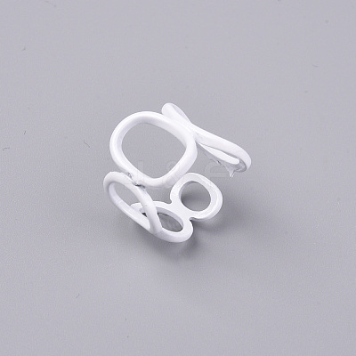 Spray Painted Alloy Cuff Rings RJEW-T011-26-RS-1