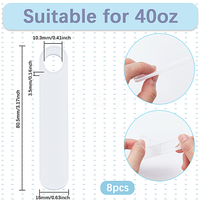 8Pcs Acrylic Heat Transfer Big Pendants FIND-SP0003-10B-1