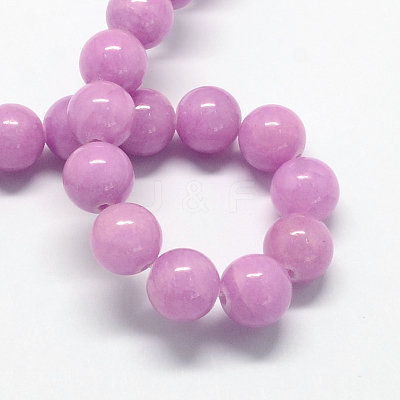 Natural Dyed Yellow Jade Gemstone Bead Strands X-G-R271-8mm-YXS04-1