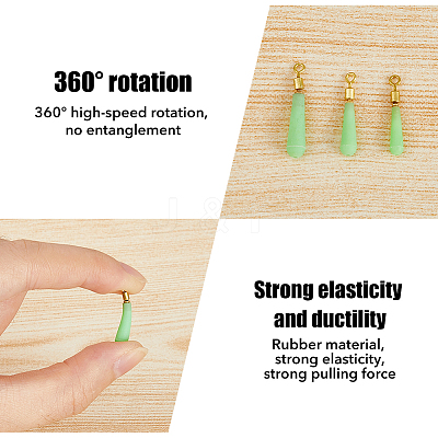 60Pcs 3 Style Silicone Fishing Floats AJEW-FH0004-02-1