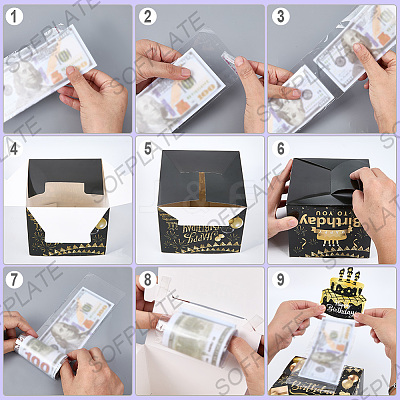 Happy Birthday Day Money Box for Cash Gift Pull DIY-WH200050-31B-1