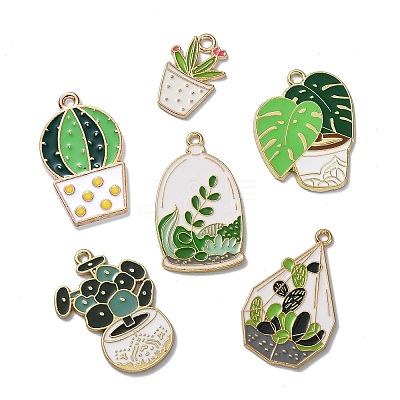 30Pcs 6 Styles Alloy Enamel Pendants ENAM-CJ0004-91-1