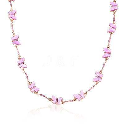 1M Handmade Acrylic Butterfly Link Chains CHC-TA0001-24A-1