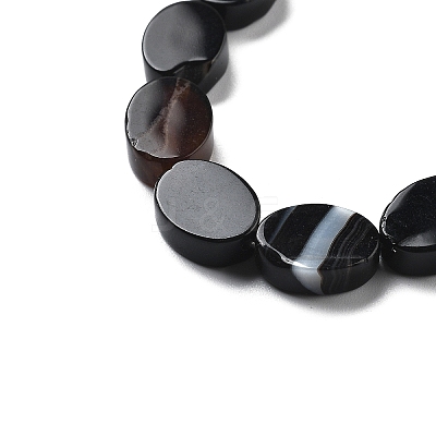 Natural Dyed & Heated Black Agate Beads Strands G-P559-B09-01-1