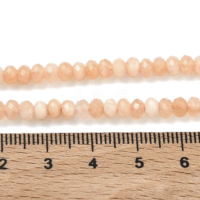 Dyed Natural Malaysia Jade Rondelle Beads Strands G-E316-2x4mm-01-1