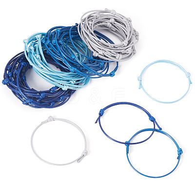 60Pcs 4 Colors Korean Waxed Polyester Cord Bracelet Making AJEW-CW0001-07-1