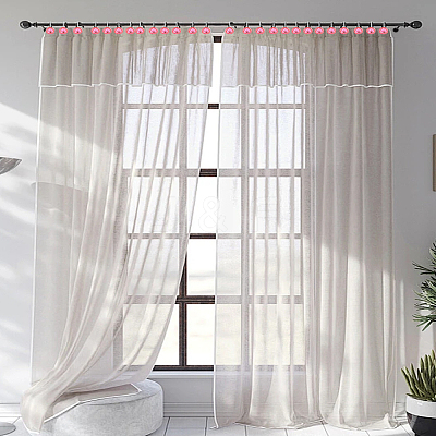 2Pcs Iron Shower Curtain Rings for Bathroom DIY-LP0001-98B-1