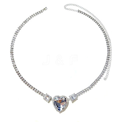 Heart Alloy Full Crystal Rhinestone Waist Belly Chains for Bikini FS-WG5F00F-02-1