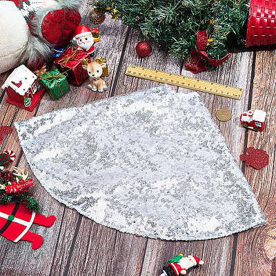 Polyester Christmas Tree Skirt DIY-WH20032-86D-1