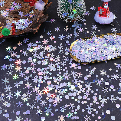 60G Christmas Snowflake Paper Confetti DIY-CY0002-42-1