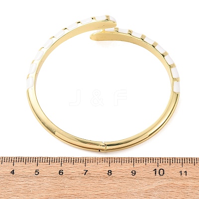 Snake Brass Enamel Cuff Bangles BJEW-A163-01G-01-1