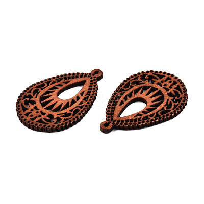 Spray Painted Wooden Pendants WOOD-N006-191-1