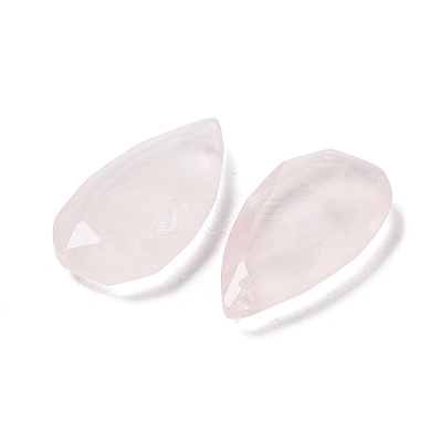 Natural Rose Quartz Faceted Pendants G-D082-01G-1