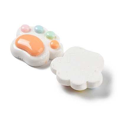 Opaque Resin Cabochons RESI-G084-06-1