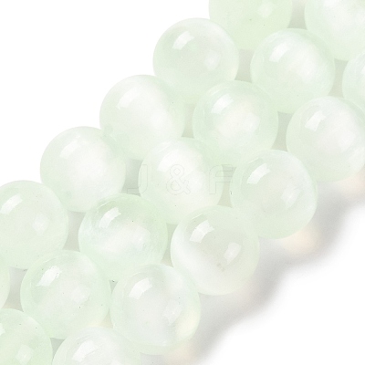 Natural Selenite Beads Strands G-C142-01A-06-1