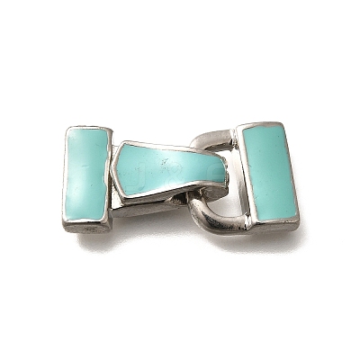 Brass Enamel Fold Over Clasps KK-M313-40P-03-1