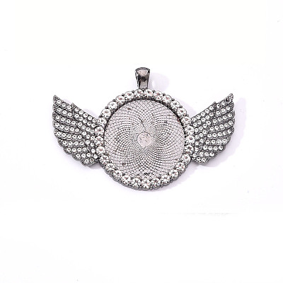 Alloy Pendant Cabochon Settings LS-PALLOY-S107-003A-B-RS-1