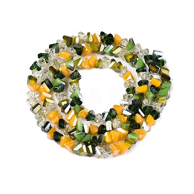 Electroplate Glass Beads Strands GLAA-T023-A17-04-1