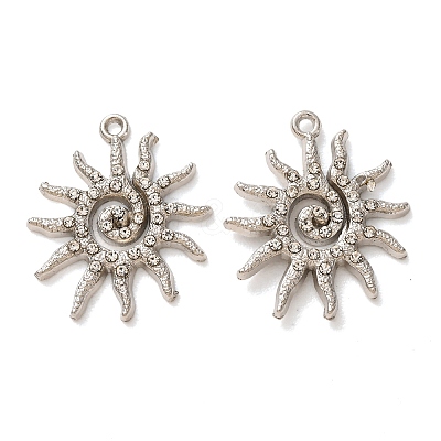 Alloy Rhinestone Pendants RB-CBAA987-19P-1