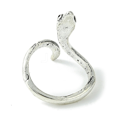 Snake Alloy Open Cuff Rings RJEW-K275-68AS-1