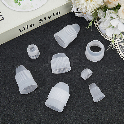 12Pcs 4 Styles Plastic Icing Piping Bag Nozzle Converter KY-SP0001-43-1