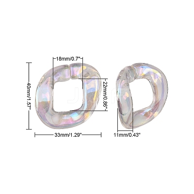 Transparent Acrylic Linkings Rings PACR-N010-038A-01-1