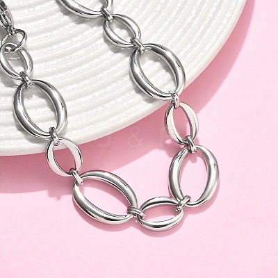 304 Stainless Steel Link Chain Bracelets for Women BJEW-B169-04B-P-1