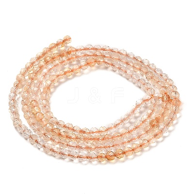 Heated Natural Citrine Beads Strands G-Q002-B04-01-1