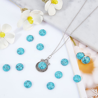 Dyed Synthetic Turquoise Cabochons TURQ-SC0001-05C-1