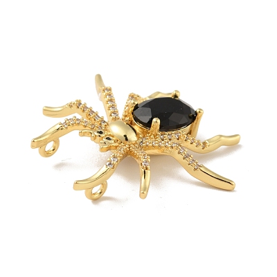 Brass Micro Pave Cubic Zirconia Pendants KK-B059-08G-1