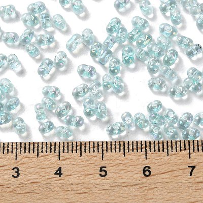 AB Color Plated Glass Seed Beads SEED-L011-06B-06-1