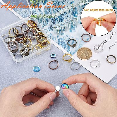 Brass Pad Ring Base Findings X-EC022-S-1