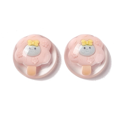 Transparent Resin Cabochons RESI-G034-B07-1