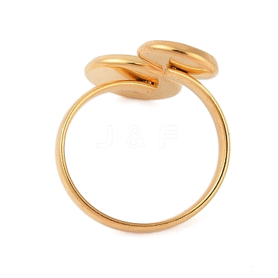 304 Stainless Steel Open Cuff Ring Findings STAS-E124-05B-G-1