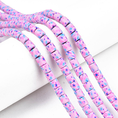 Handmade Polymer Clay Bead Strands CLAY-T020-10D-1