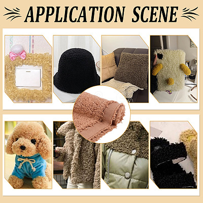 1Pc Polyester Plush Fabric DIY-PH0030-42B-1