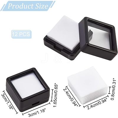 Plastic Loose Diamond Display Boxes CON-WH0087-55A-1