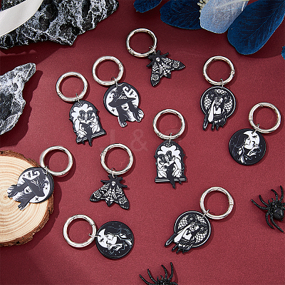 Printed Acrylic Pendants HJEW-AB00226-1
