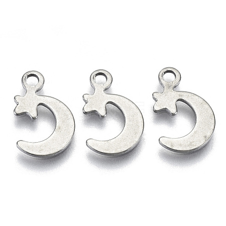 Non-Tarnish 201 Stainless Steel Charms STAS-R116-041B-1