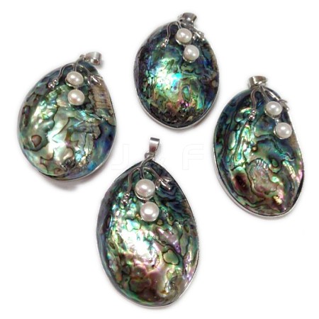 Paua Shell Pendants SSHEL-F0001-06-01-1