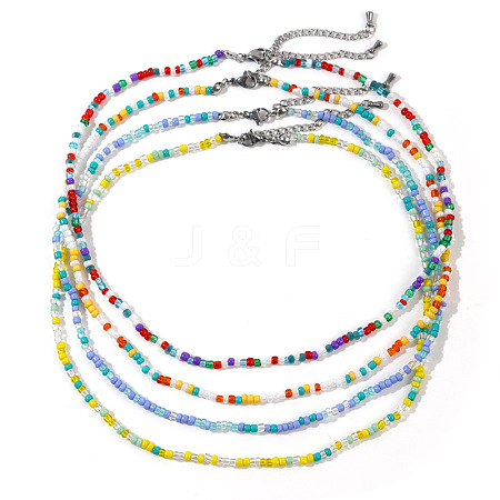 Colorful Beaded Necklace Set for Women JC2863-6-1