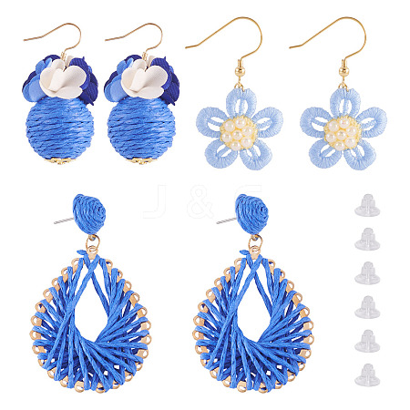 3 Pairs 3 Styles Earrring Sets EJEW-TA000-70C-1