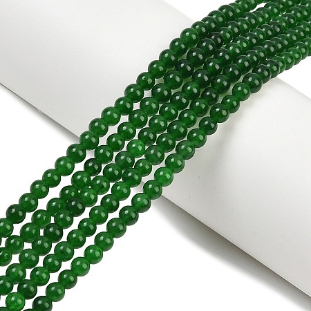 Dyed Natural White Jade Imitation Malaysia Jade Beads Strands G-C270-B01-4mm-1