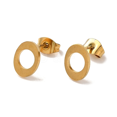 PVD Vacuum Plating 304 Stainless Steel Stud Earrings EJEW-Z040-06G-1