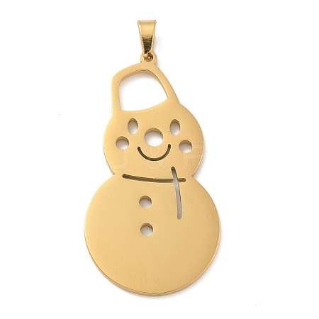 Christmas Theme 304 Stainless Steel Pendants STAS-Q005-01G-04-1