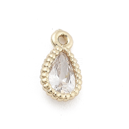 Brass Micro Pave Cubic Zirconia Pendants KK-M306-05G-04-1