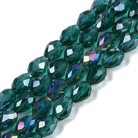 Transparent Electroplate Glass Beads Strands LS-EGLA-N013-T4mm-B24-1