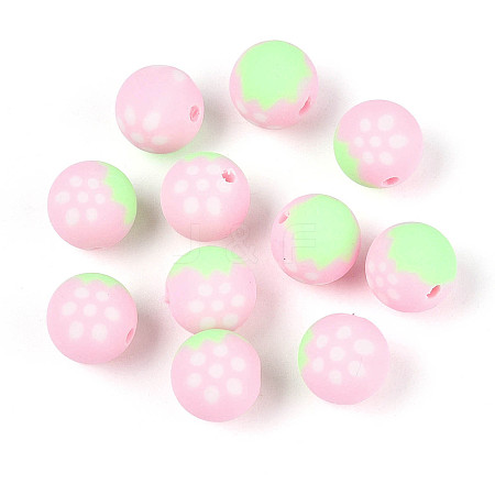 Fruits Theme Handmade Polymer Clay Beads CLAY-T022-04B-1